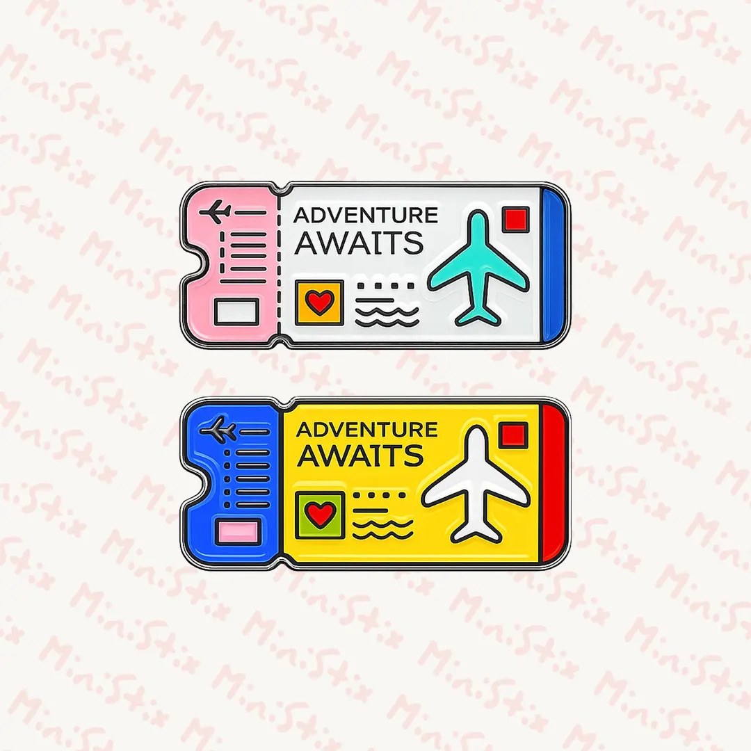 Adventure Awaits Ticket Metal Enamel Sticker | Travel Phone & Laptop Decor - Etsy UK | Etsy (US)