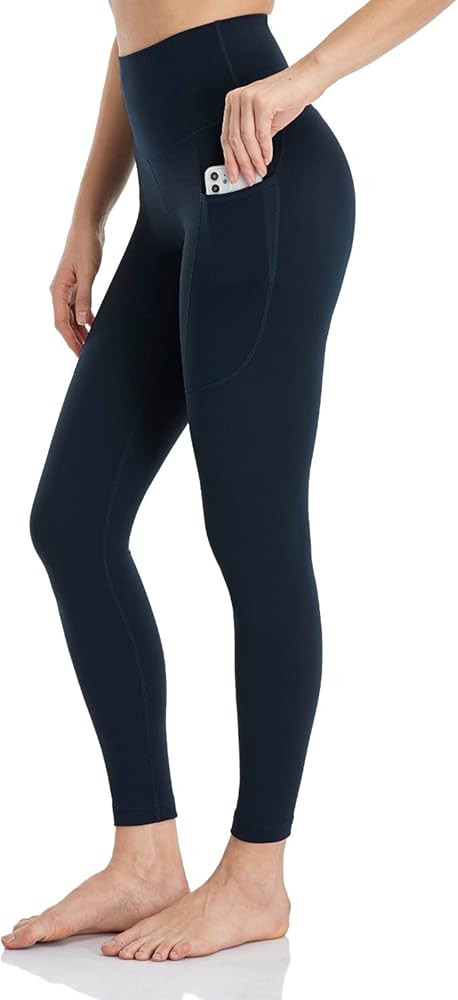 Amazon.com: HeyNuts Leggings with Pockets for Women, High Waisted 7/8 Leggings Tummy Control Comp... | Amazon (US)