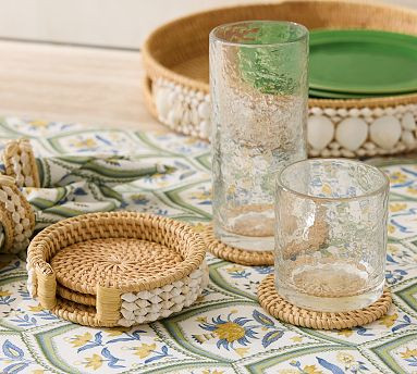Tava Shell Handwoven Coasters - Set of 4 | Pottery Barn (US)