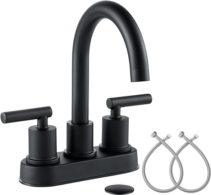 VXV Bathroom Sink Faucet 4 Inch 2 Handle Centerset Utility Lavatory Vanity Faucet Modern 360 Rota... | Amazon (US)