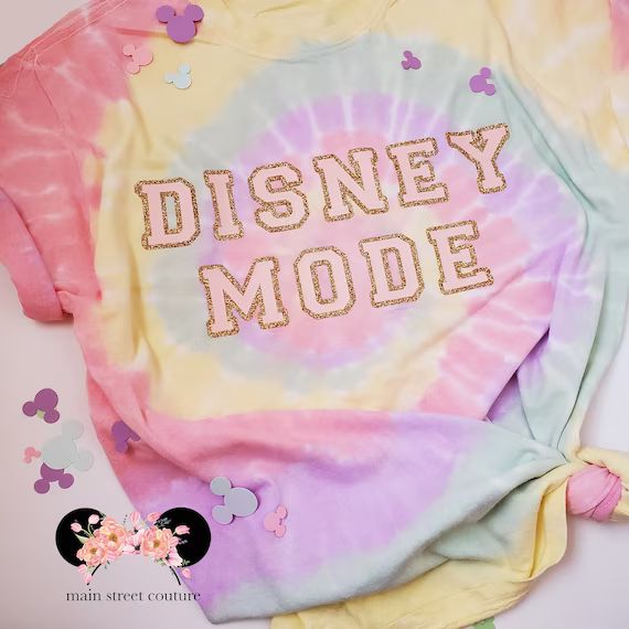 Pastel Rainbow Disney Mode Tie Dye Womens Tee Disney Mode - Etsy | Etsy (US)