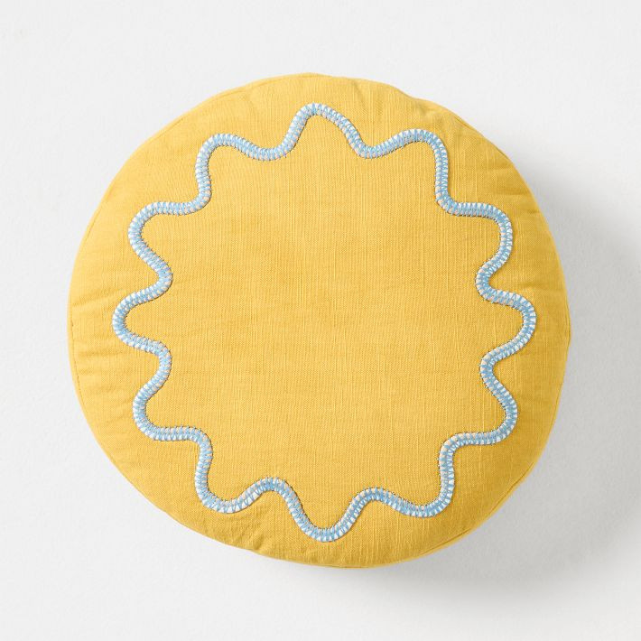 RHODE Wiggle Round Pillow | West Elm (US)