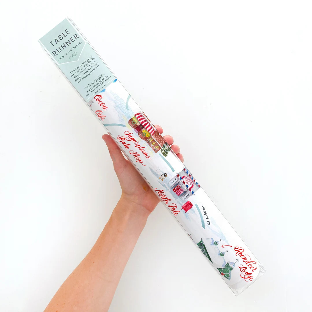 North Pole Map Christmas Table Runner | Holiday Table Runner | Santa's Village Decor | Holiday Ta... | Etsy (US)