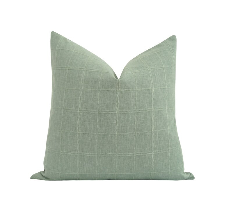 Green Pillow Cover Plaid Pillow Case Wintergreen Pillow - Etsy | Etsy (US)