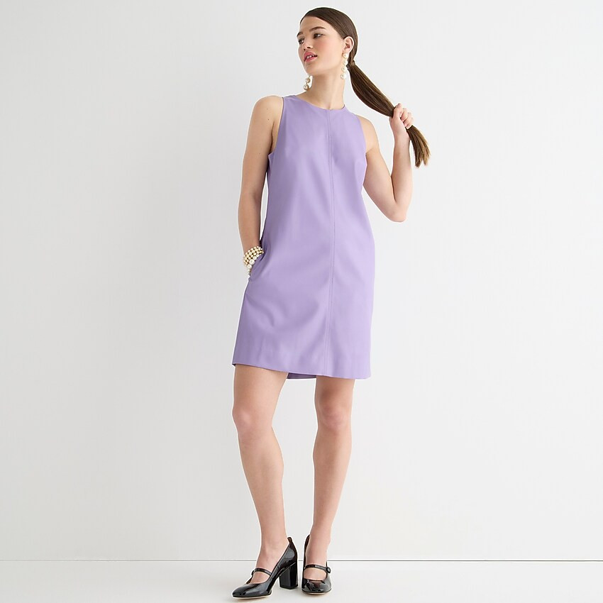 Shift dress in faux leather | J. Crew US
