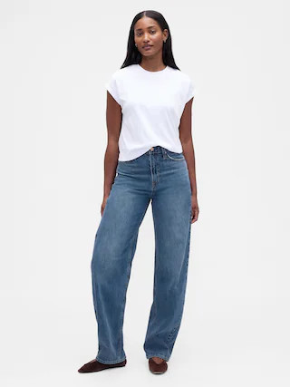 Curvy High Rise Barrel Jeans | Gap (US)
