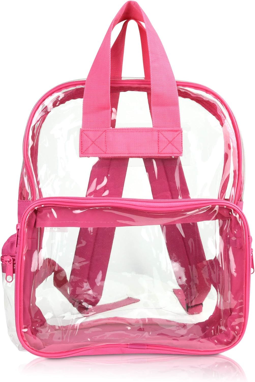 DALIX Clear Backpack Bags Smooth Plastic (Hot Pink) | Amazon (US)
