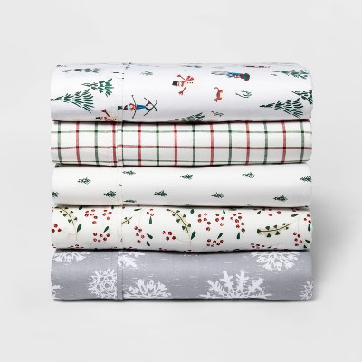 400 Thread Count Holiday Print Cotton Performance Sheet Set - Threshold™ | Target