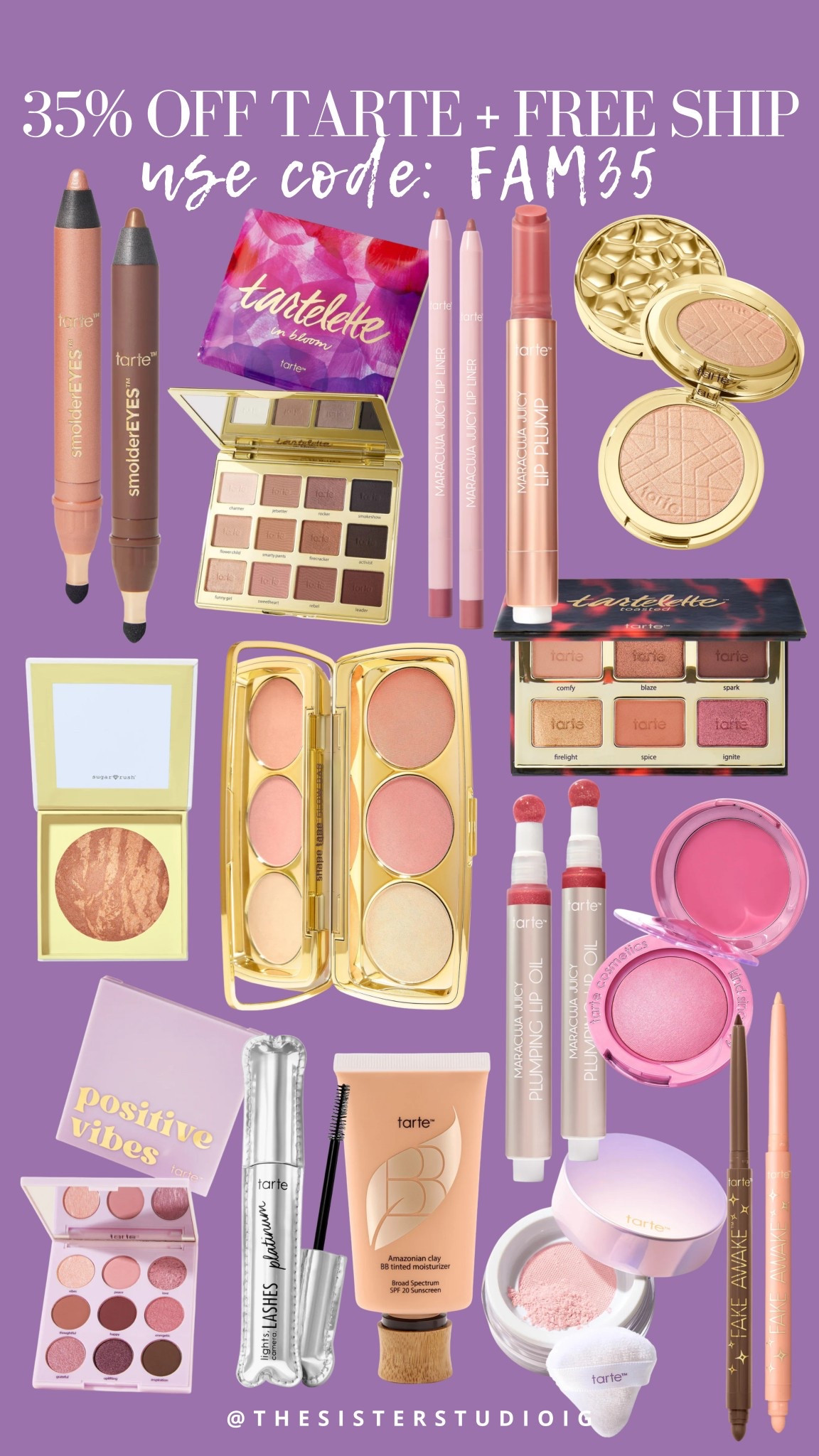 35% off + FREE shipping!! 🤩👏🏼 use code: FAM35 

@tartecosmetics, #partner 

#LTKSaleAlert #LTKselfcare #LTKSpringSale