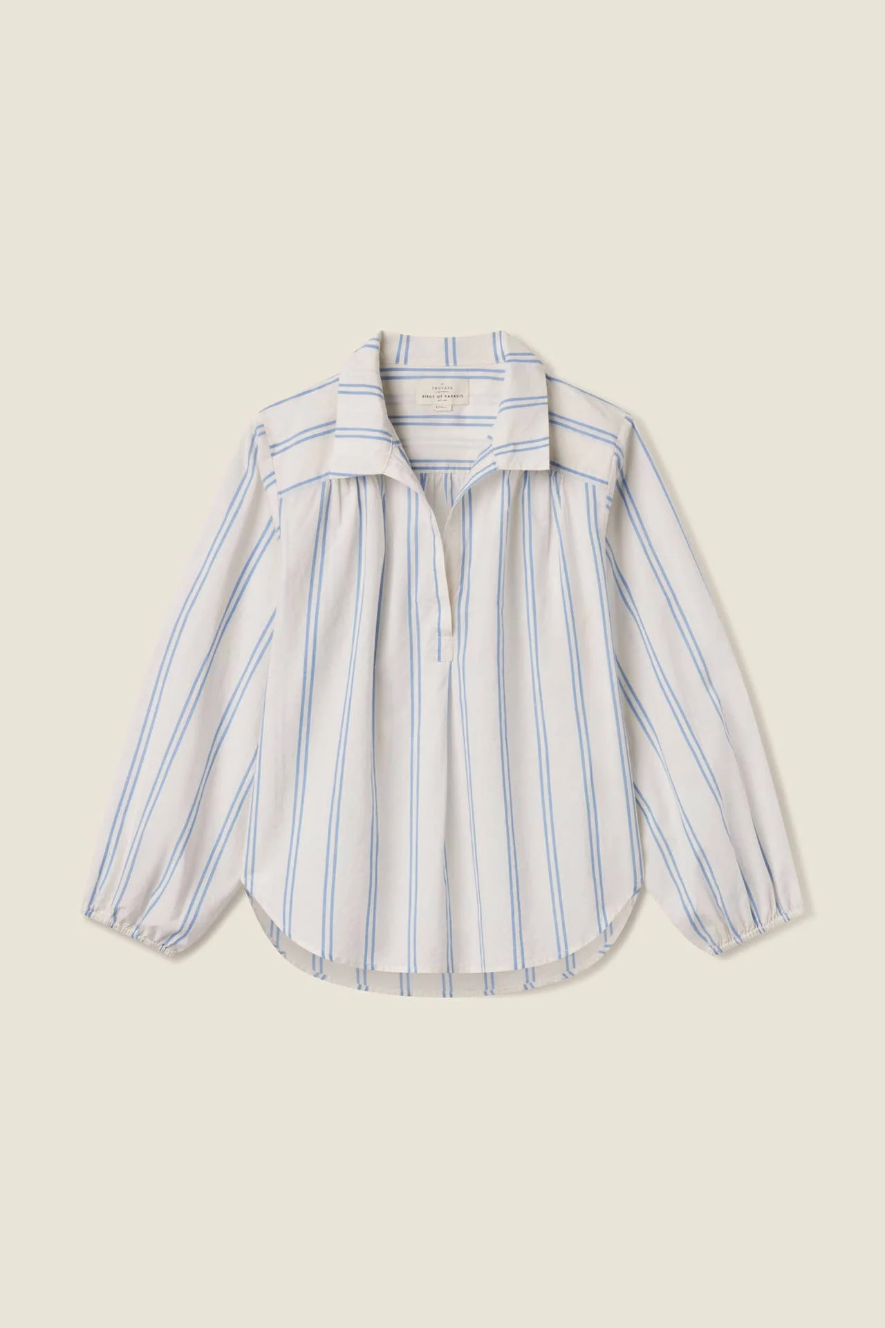 Marisol Blouse Cerulean Stripe | TROVATA