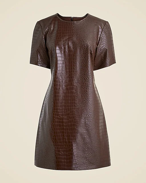 Collection mini dress in faux croc-embossed fabric | J. Crew US