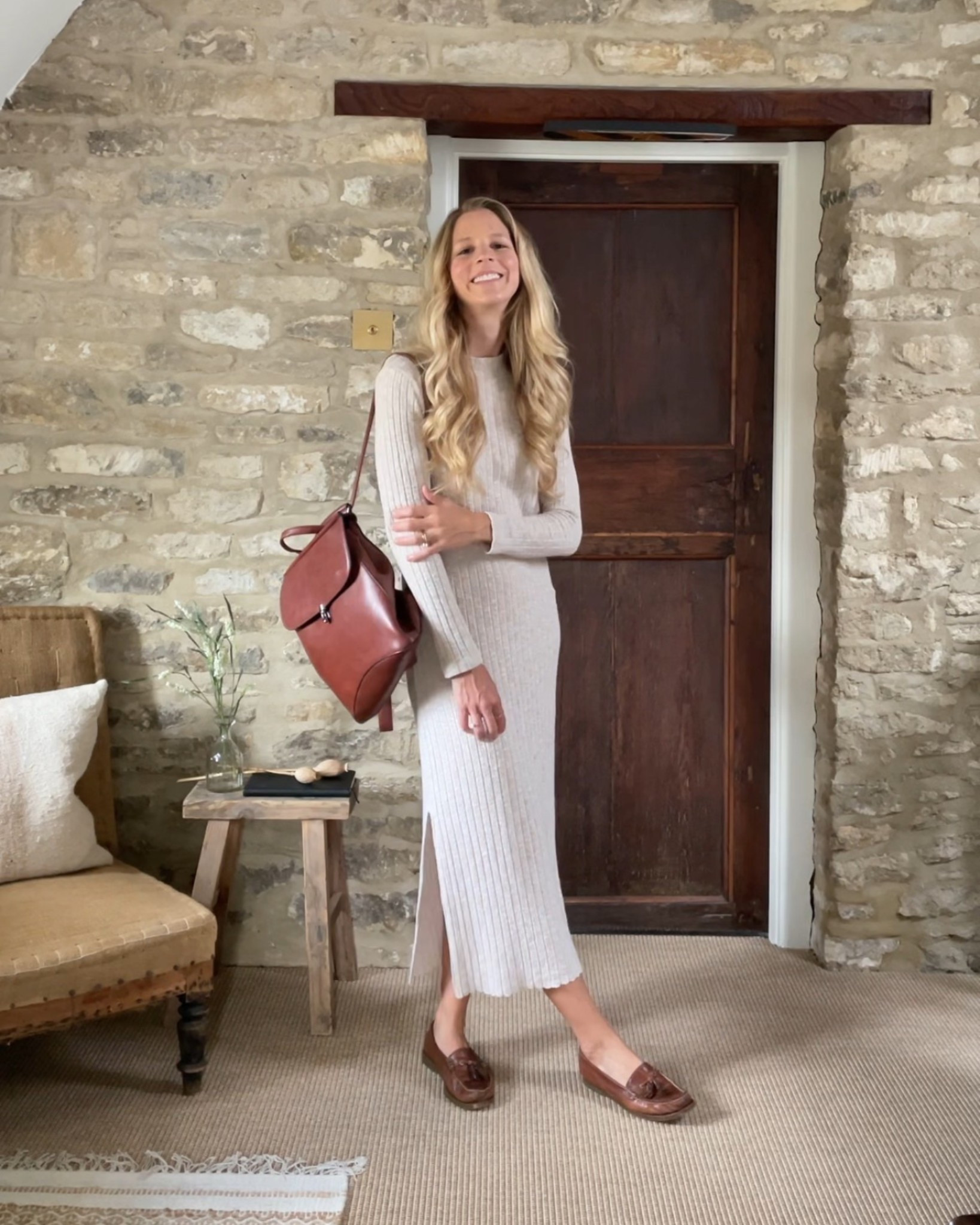 Easy everyday or travel outfit - knit dress with leather loafers, it’s easy and comfortable and perfect for walking around town, grabbing coffee, exploring a new place, lunch with friends, the options are endless.

Travel outfit, everyday outfit, knit dress, timeless, classic, easy, loafers, gh bass, cream dress, tan dress, quince

#LTKTravel #LTKFindsUnder100 #LTKootd