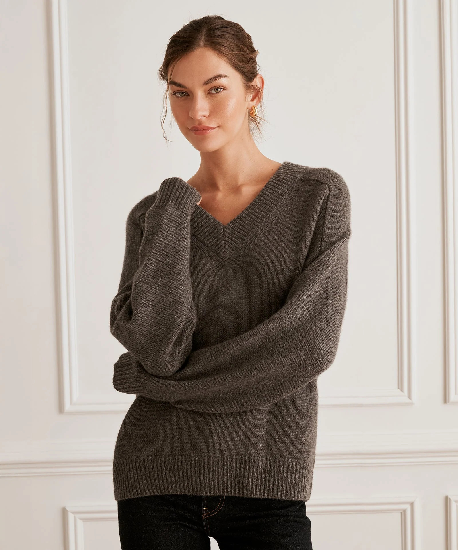 Super Luxe Cashmere V-Neck Sweater | NAADAM
