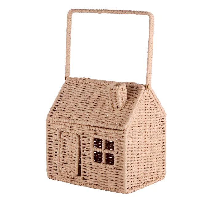 8x14in wicker house storage basket | At Home