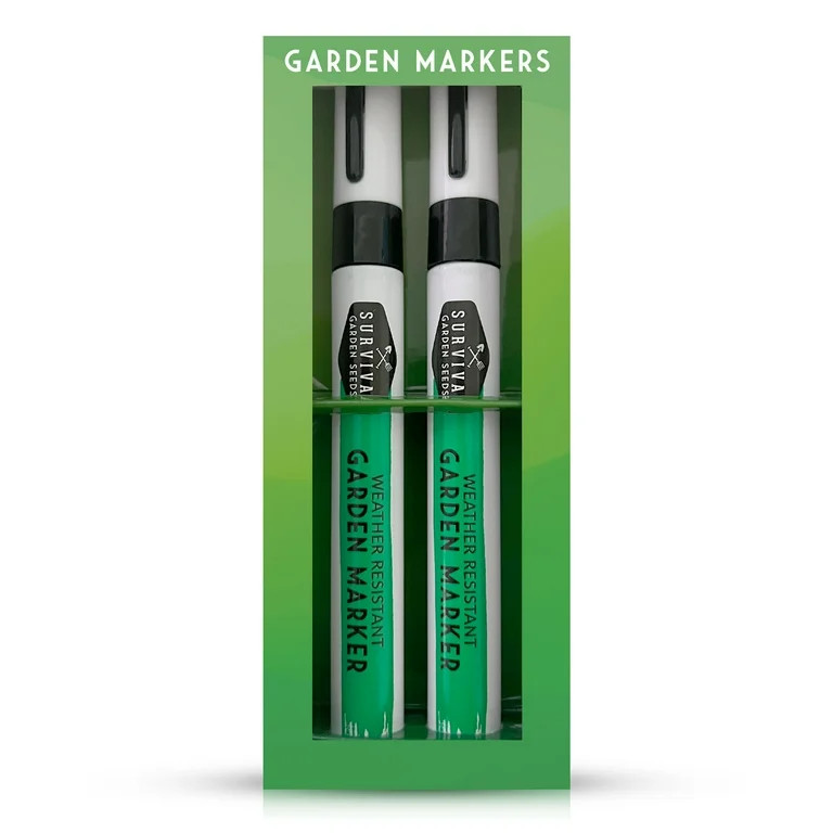 2 Pack Garden Markers - Fade Resistant & Waterproof Black Ink by Survival Garden Seeds | Walmart (US)