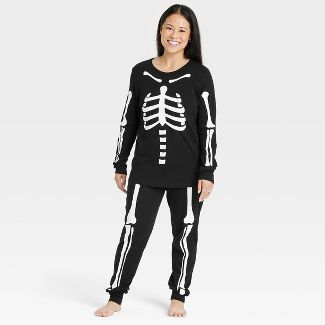 Women's Halloween Skeletons Matching Family Pajama Set - Hyde & EEK! Boutique™ Black | Target