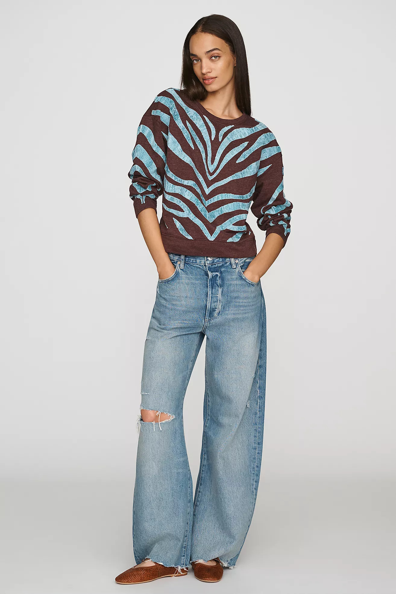 By Anthropologie Animal Print Sweatshirt | Anthropologie (US)