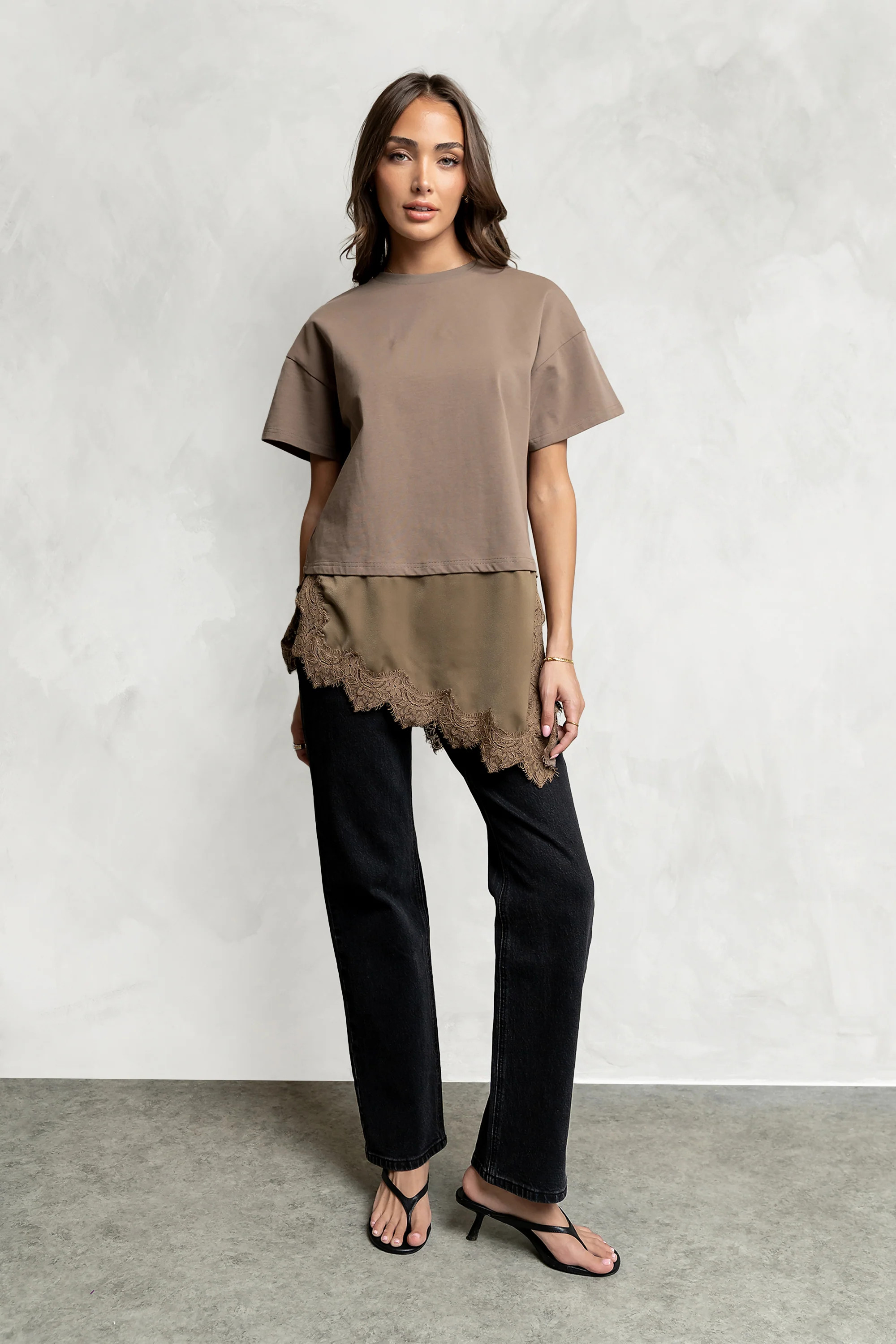 Mika Combination Top in Brown | Böhme US