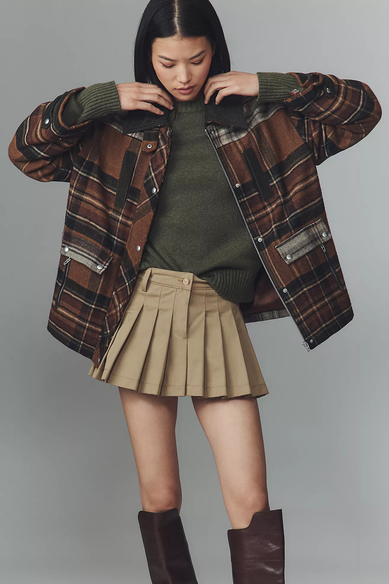 BLANKNYC Situationship Plaid Shirt Jacket | Anthropologie (US)