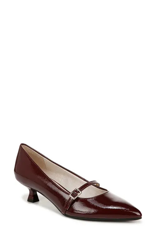 LifeStride Madelyn Mary Jane Pointed Toe Kitten Heel Pump in Red at Nordstrom, Size 11 | Nordstrom