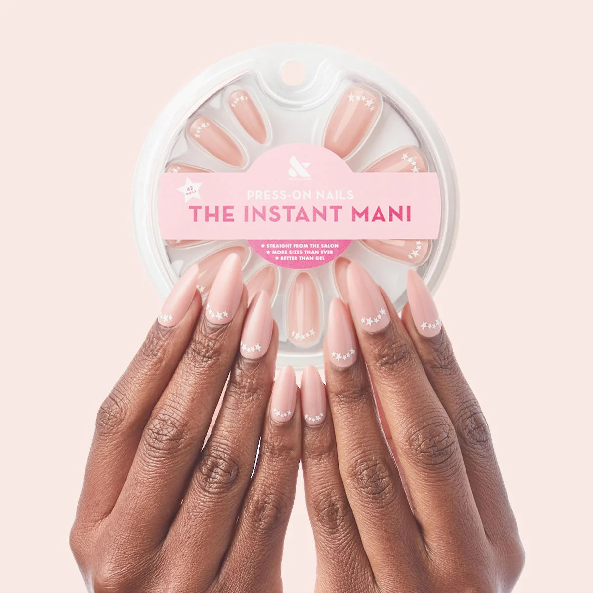 Star Halfmoon - Press-On | Long | Almond | Olive & June