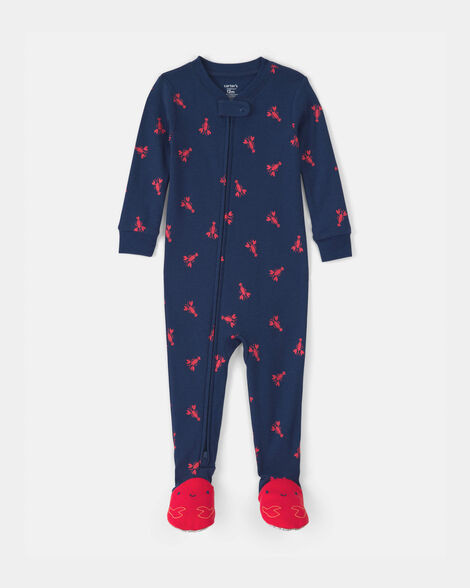 Baby Boy Lobster 100% Cotton Snug Fit 1-Piece Pajama Set - Blue | Carter's Inc
