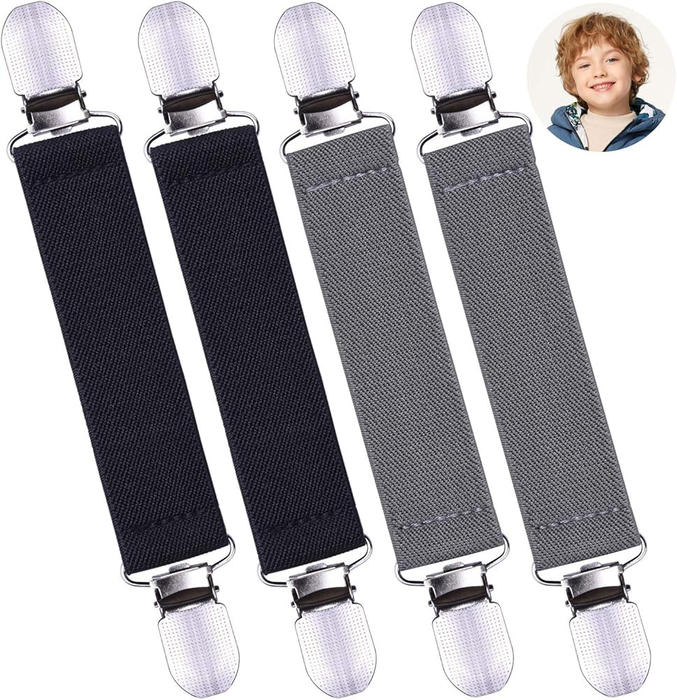 Wisdompro Glove Clips, 4 Pieces Mitten Clips with Elastic Straps for Kids, Toddle and Adults | Amazon (CA)