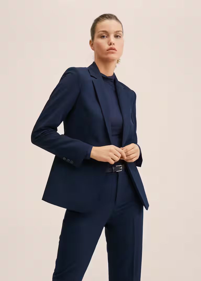 Fitted essential suit jacket | MANGO (UK)