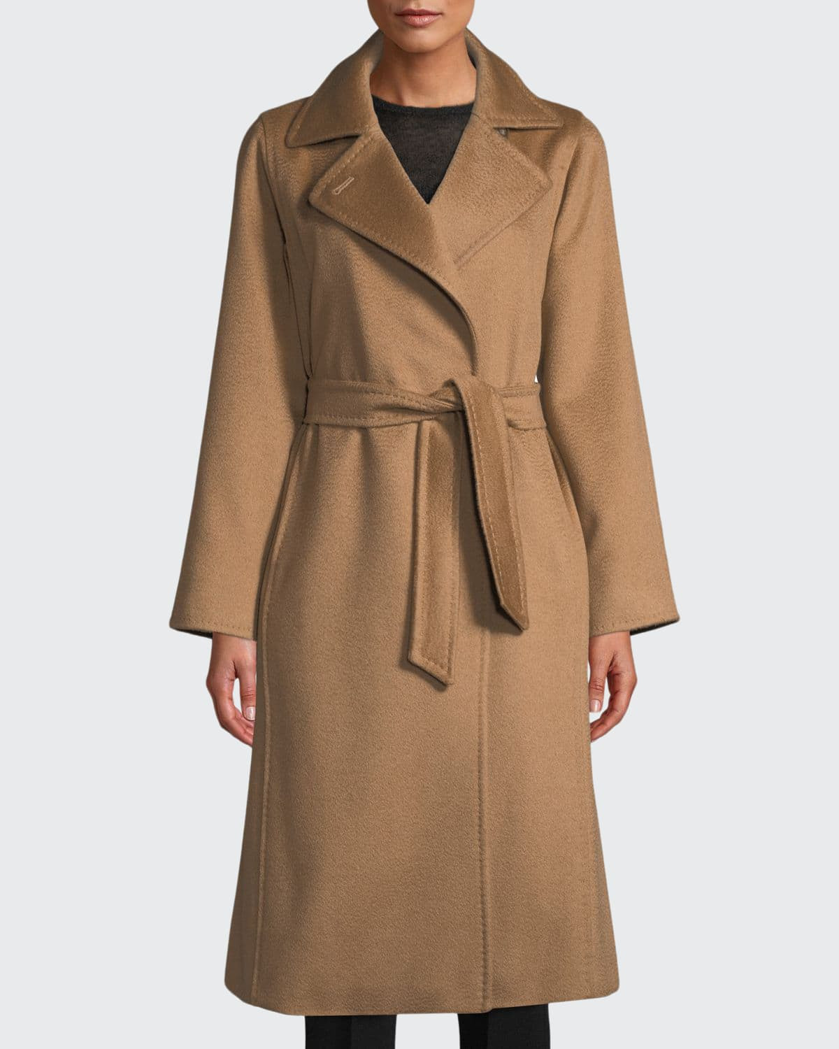 Manuela Belted Camel Hair Coat, Camel | Bergdorf Goodman