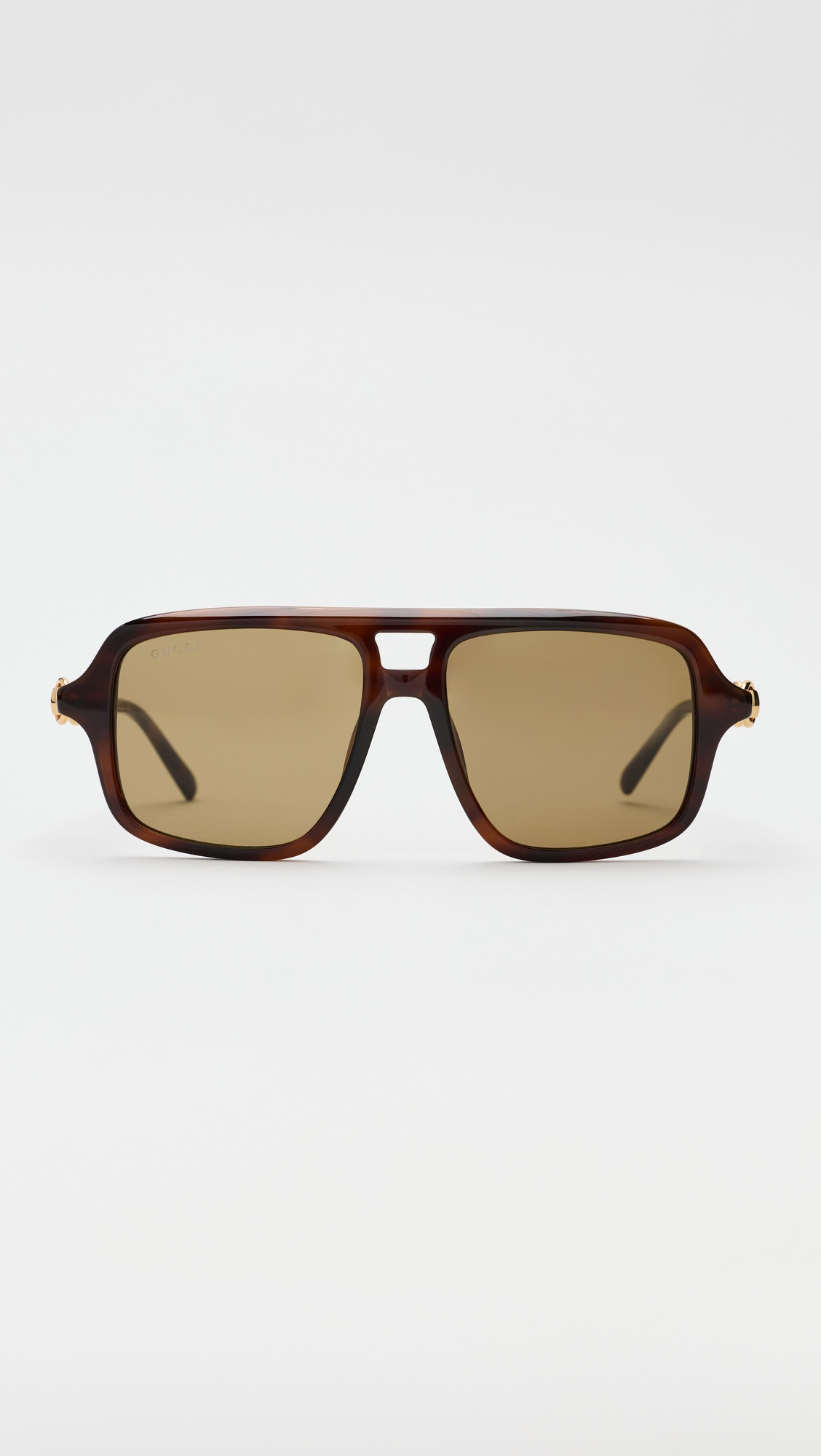 Gucci Horsebit Sunglasses Havana-Havana-Brown One Size | Shopbop