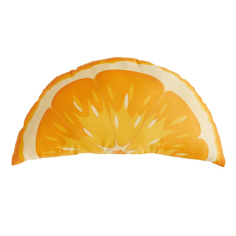 3D Orange Slice Outdoor Throw Pillow, 14x26 | At Home