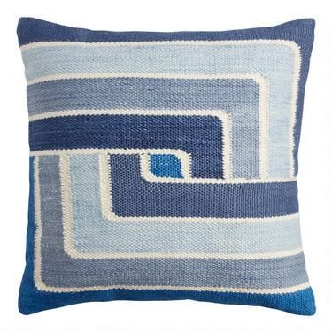 Geometric Wave Catcher Indoor Outdoor Throw Pillow | World Market