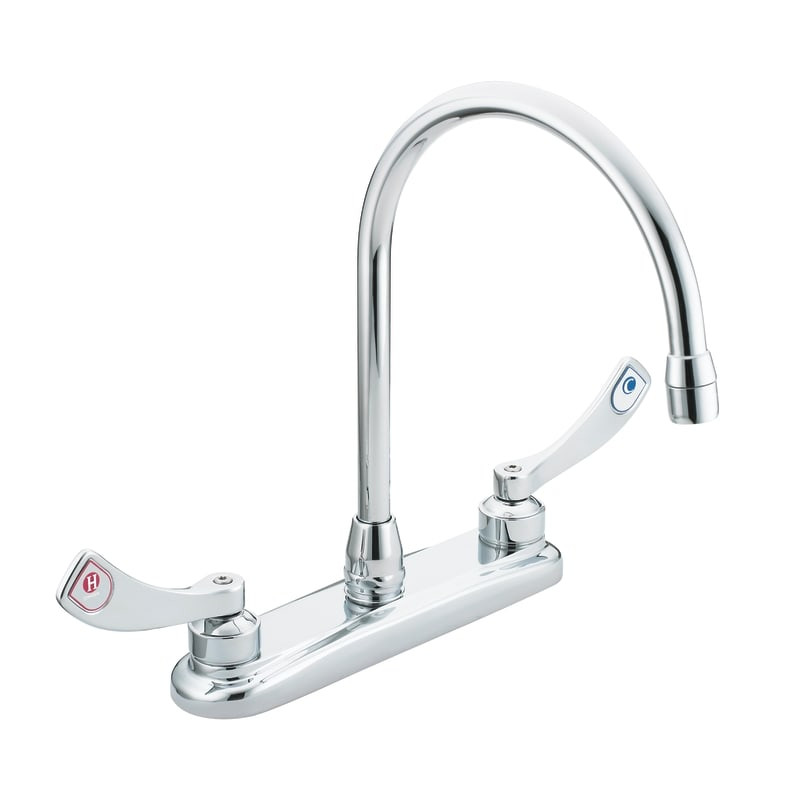 Moen 8289 M-DURA Commercial Kitchen Faucet Chrome Faucet Kitchen Double Handle | Build.com, Inc.