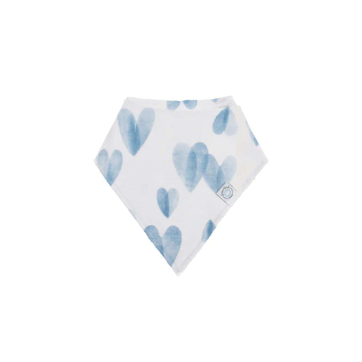 Dream Bandana Bib - Ocean Blue Hearts | Dreamland Baby