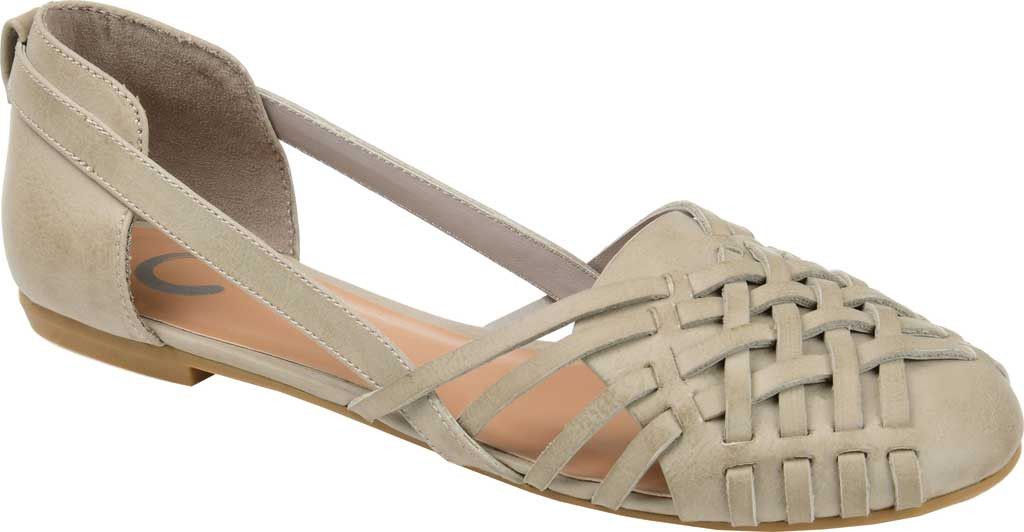 Women's Journee Collection Ekko Flat Grey Faux Leather 8 M | Walmart (US)