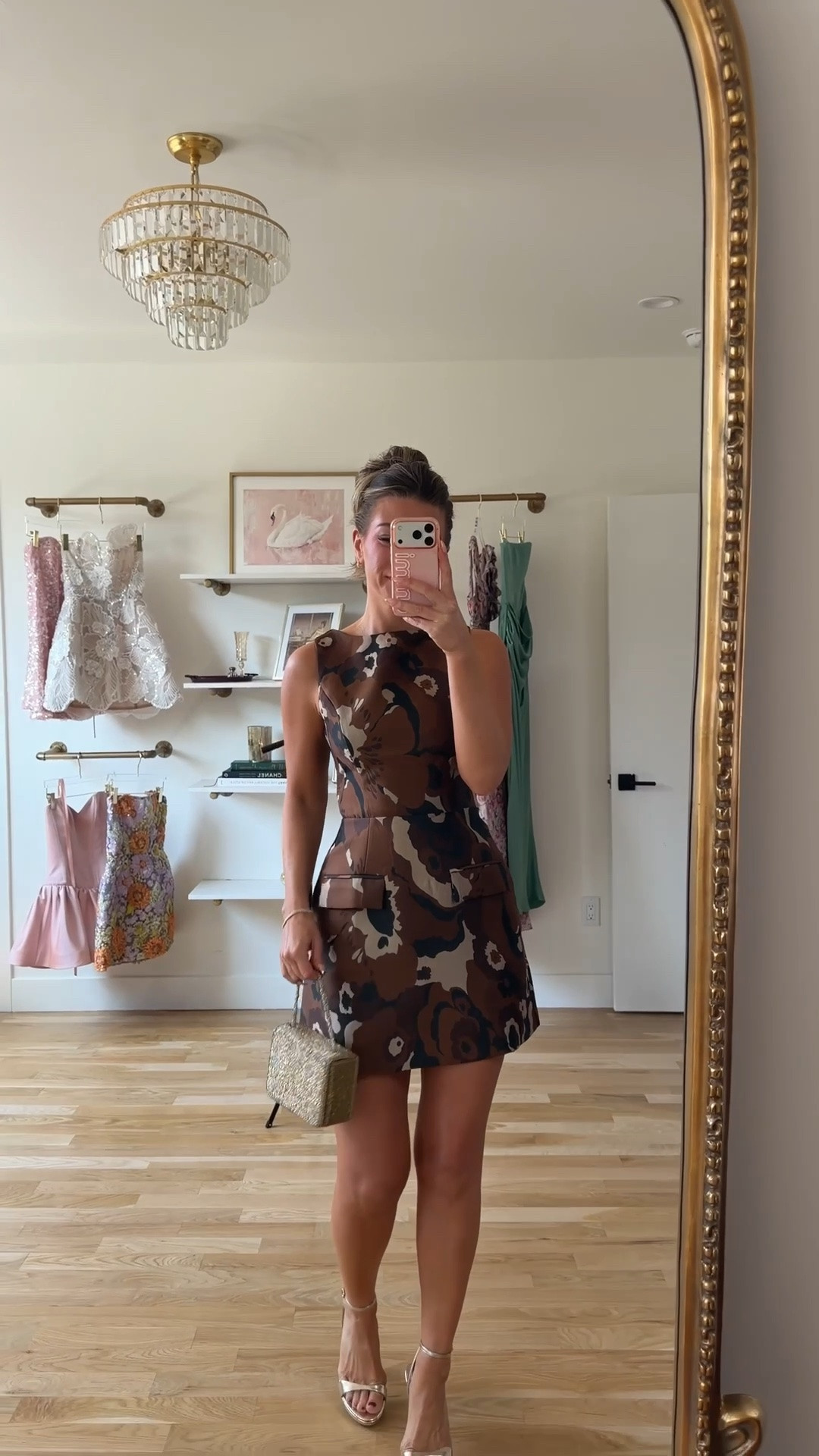 brown sleeveless watercolor floral print mini with a high neckline VICI fall and winter special occasion dress under $55 🤎use code emerson40 thru tuesday only!

I’m 5’4” and sized down to xs 

electric picks: emerson20 

fall outfits, fall dresses, autumn outfits, sweater dresses, midi dresses, long sleeve dresses, casual outfits, thanksgiving outfits, family photo outfits, date night outfits, work outfits, fall fashion, autumn fashion, cozy outfits, transitional outfits, neutral outfits, everyday outfits, weekend outfits, women’s fashion, affordable dresses

#LTKSeasonal #LTKWedding #LTKootd