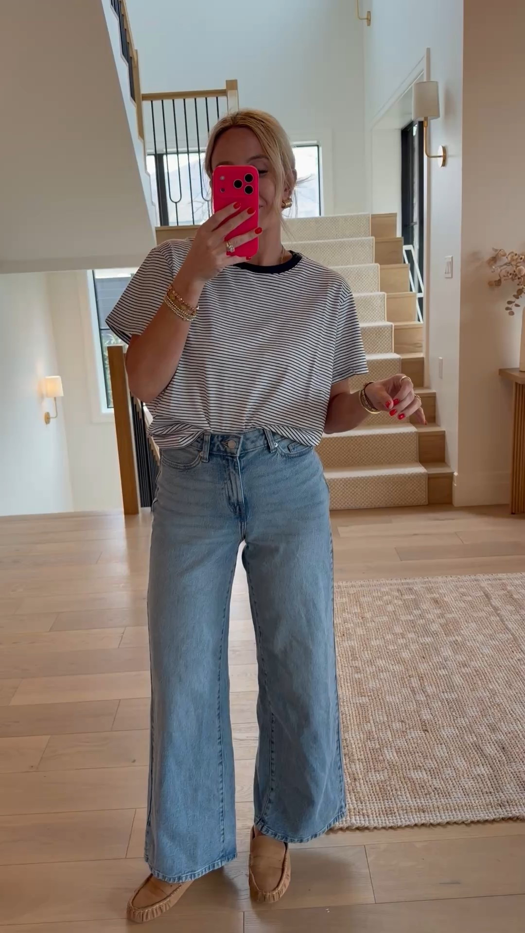 Here is the striped boxy tee! I did a size medium. They are only $9 and come in tons of other colors and prints! 

#LTKdayinmylife #LTKootd #LTKgrwm