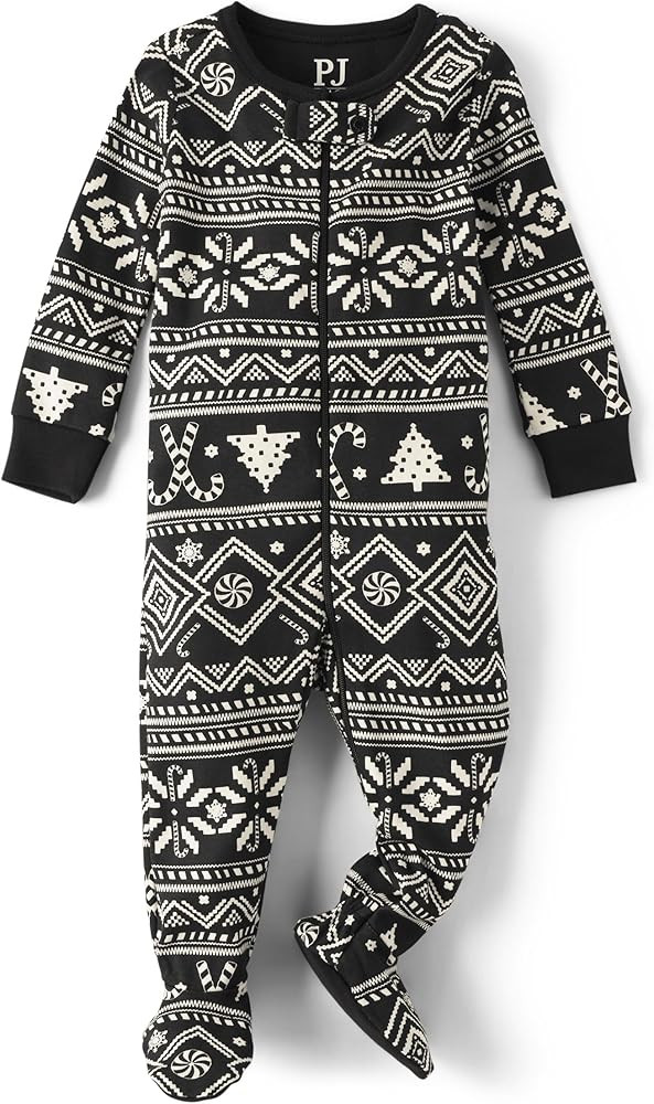 The Children's Place Baby and Kids Holiday Pajama Sets, Cotton | Amazon (US)