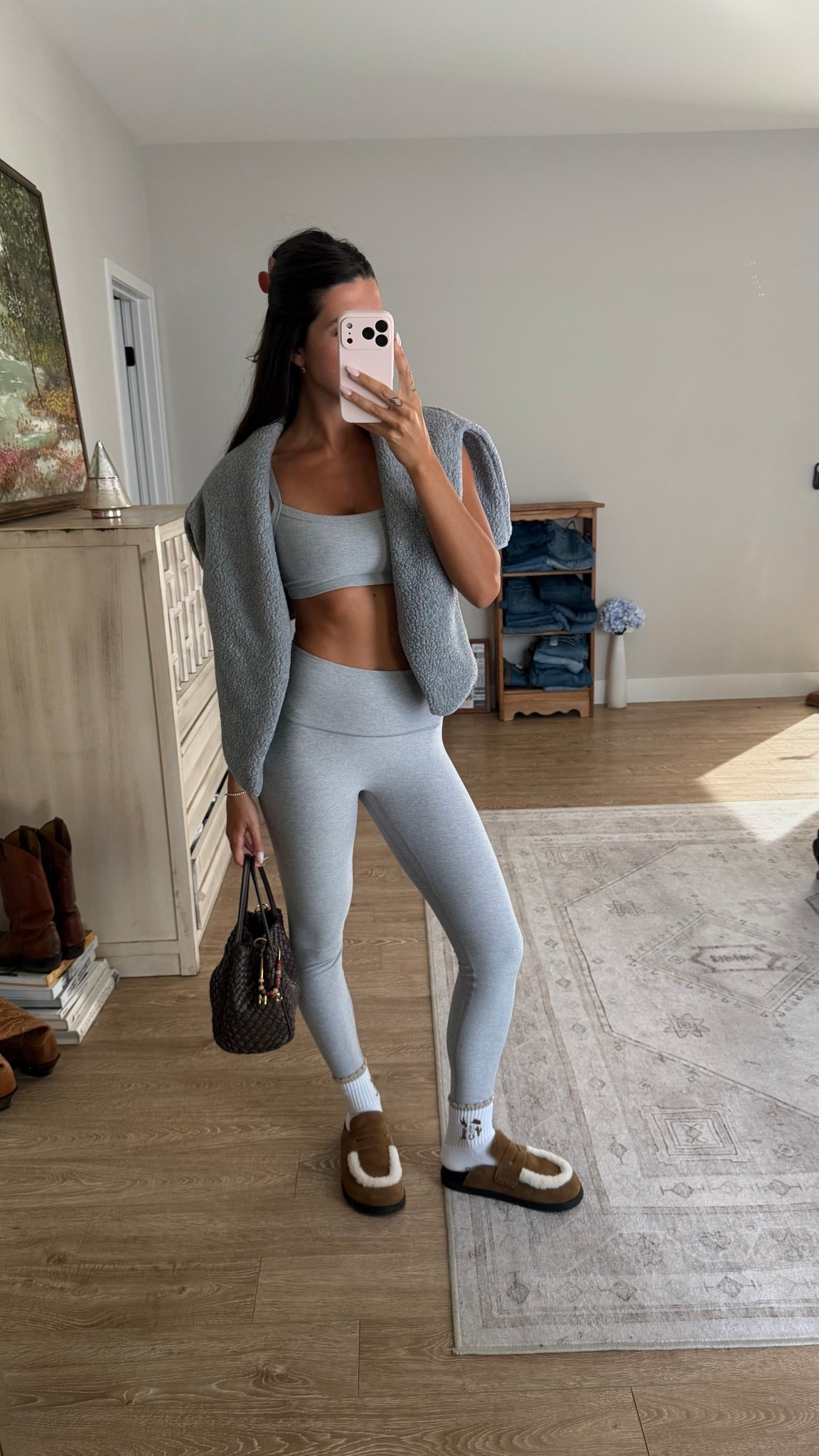 Workout set! Perfect addition to a gift guide !!! Wearing S bra and 4 leggings. Sized up half size in clogs. XL fleexefleece

#LTKHoliday #LTKGiftGuide #LTKCyberWeek