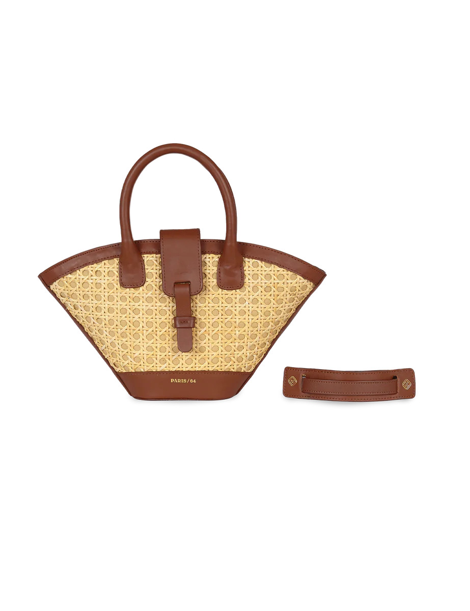 Bolso Mini Lumière Ratán & Chocolate Bag by PARIS/64 | PARIS/64