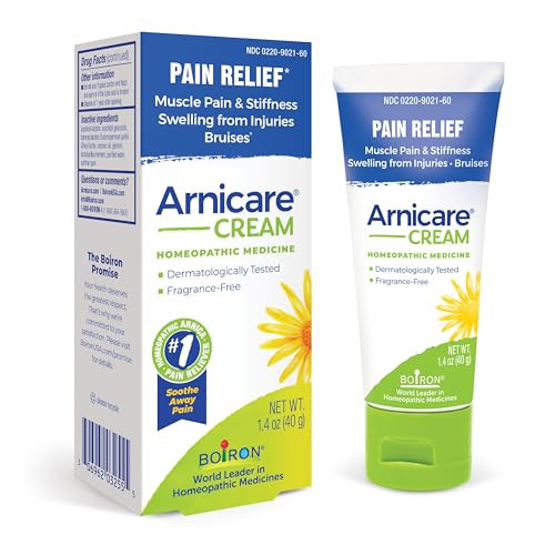 Boiron Arnicare Cream for Relief for Joint Pain, Muscle Pain, Muscle Soreness, and Swelling from Bruises or Injury - Fast Absorbing and Fragrance-Free - 1.3 oz | Amazon (US)