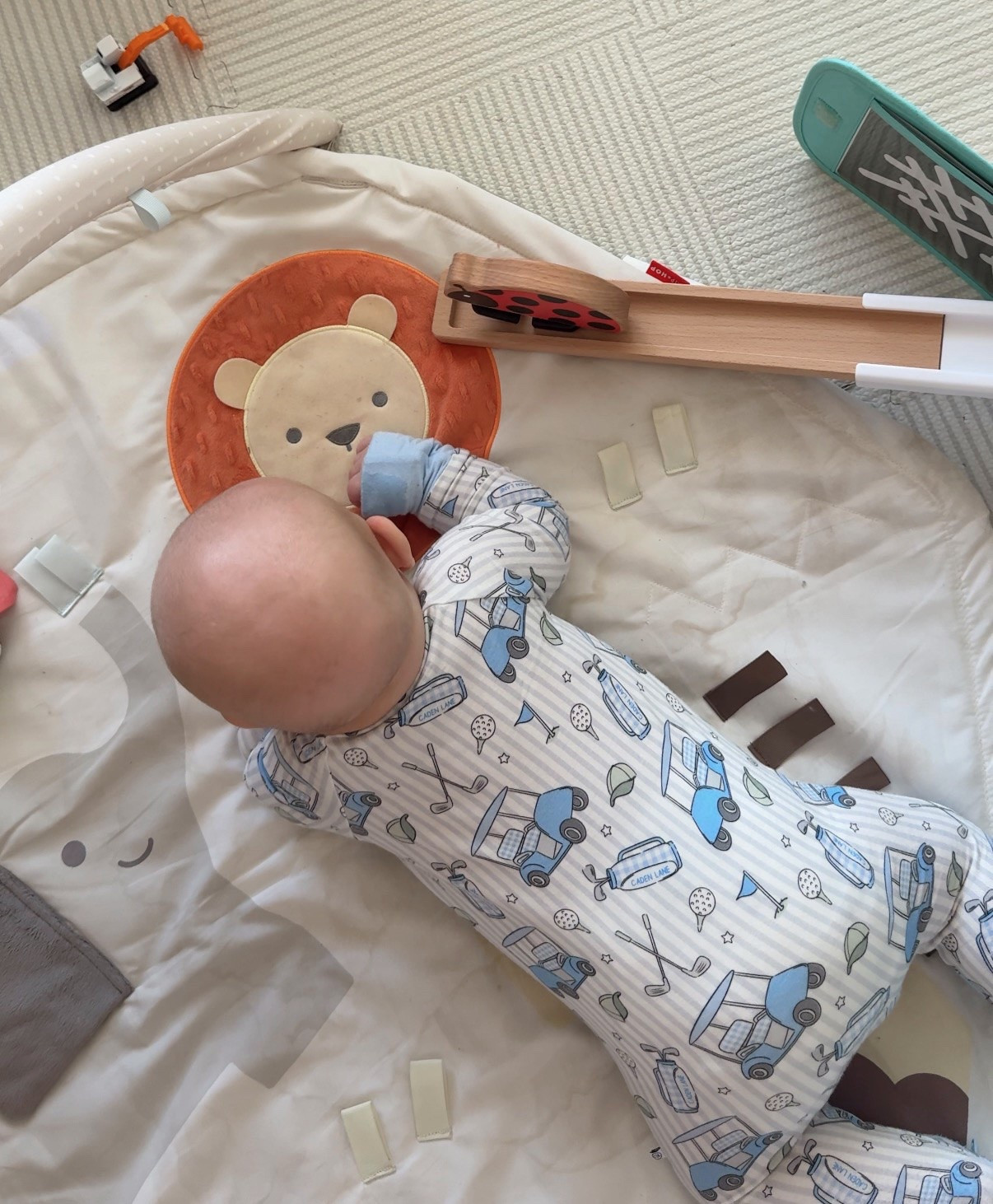Tummy time in our favorite footies 🥰💙

#LTKdayinmylife #LTKBaby #LTKmomlife