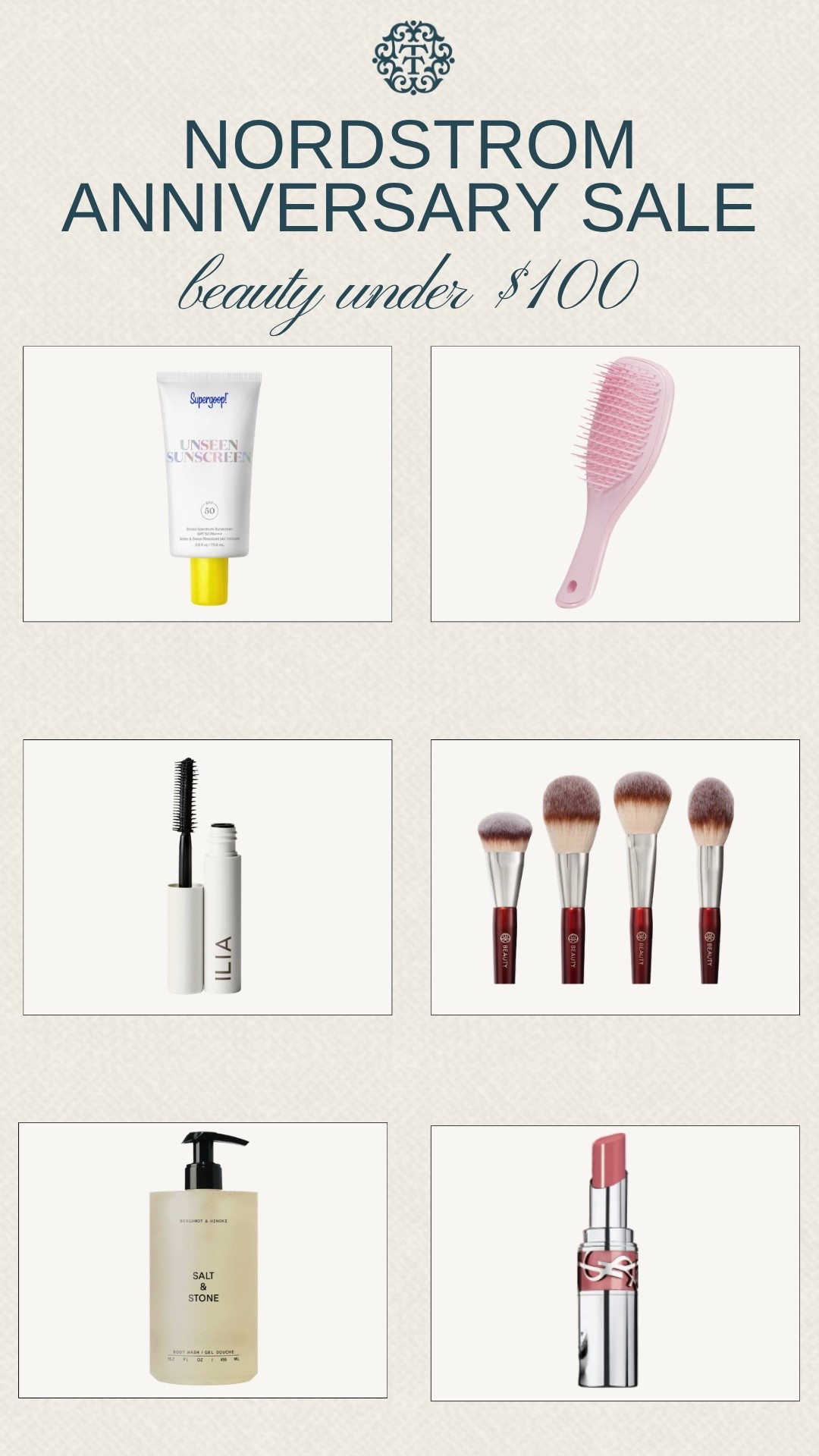 The Nordstrom Anniversary Sale is a great time to stock up on beauty favorites for less. From Supergoop sunscreen and ILIA mascara to makeup brushes and Salt & Stone body wash, these are products I reach for often. If you've been waiting to try any of them, now's the time.

#LTKSaleAlert #LTKSeasonal #LTKBeauty