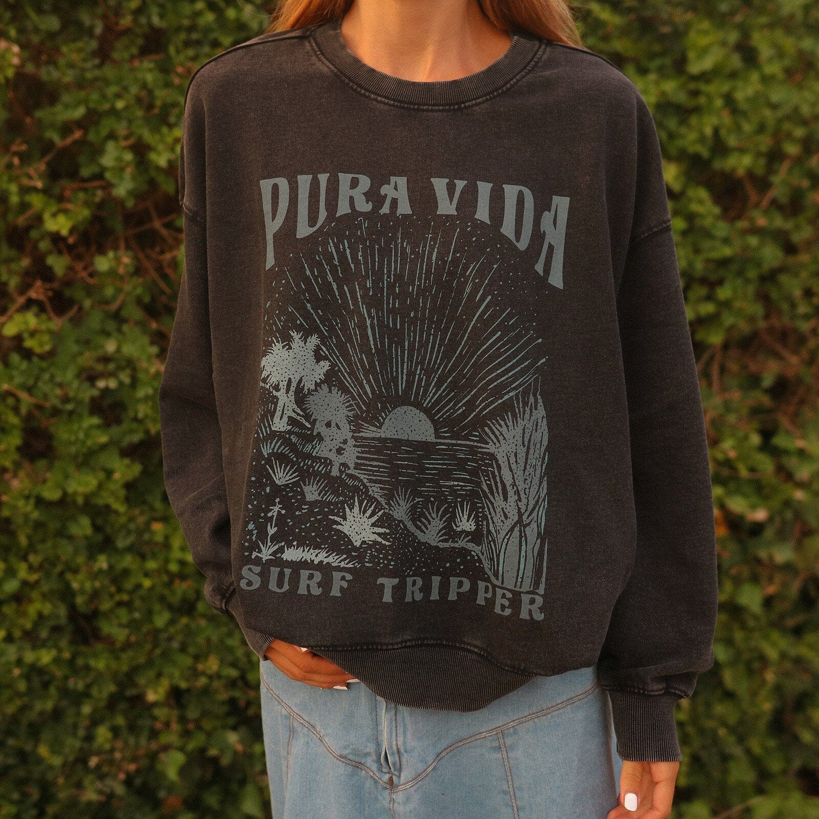 Cool Rays Oversized Crew Fleece | Pura Vida Bracelets