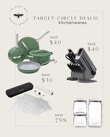 It’s Target Circle Week! Members receive up to 50% off select items. Make sure to log on and save each offer! You don’t want to miss out on these deals! 

Deals
Sale Alert
Target Circle deals
Exclusive Sales
Kitchen essentials 
Kitchen ware
Cookware
Kitchen knives
Kitchen storage 

#LTKsalealert #LTKhome #LTKFind