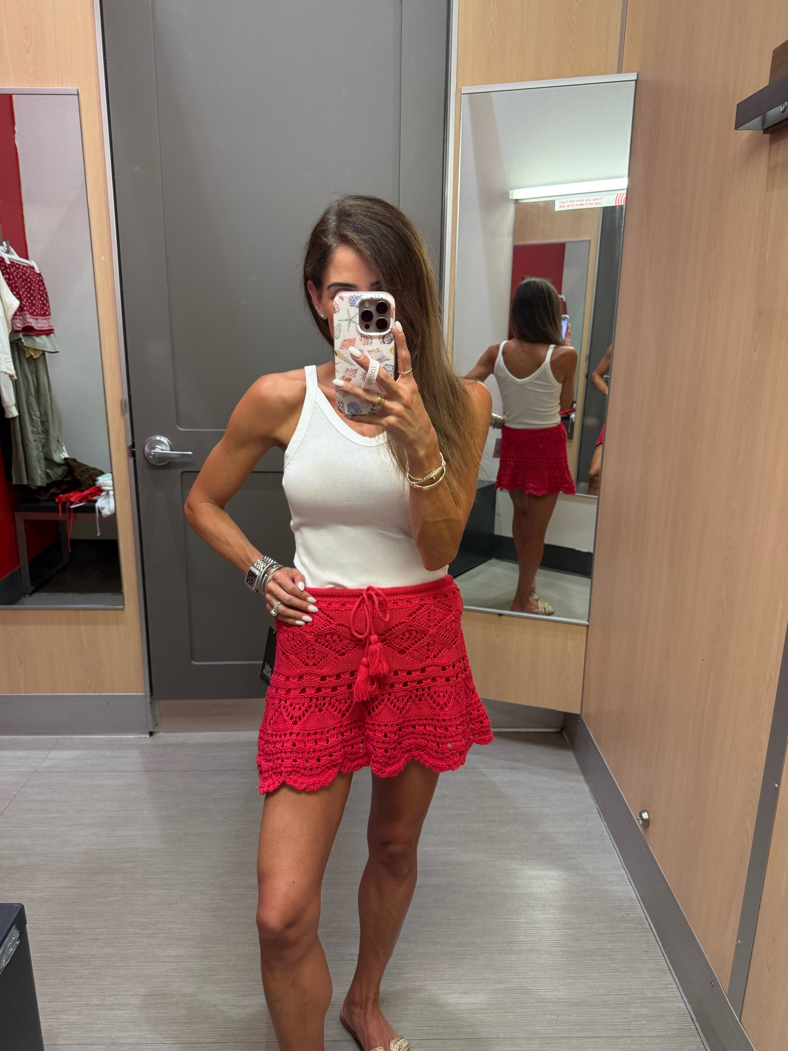 Target new arrivals summer outfit Fourth of July crochet shirt xxs

#LTKootd