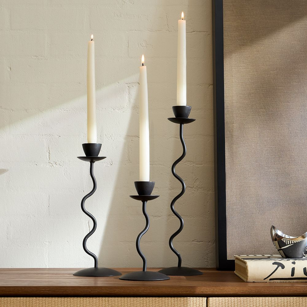 Zigzag Metal Taper Holders | West Elm (US)