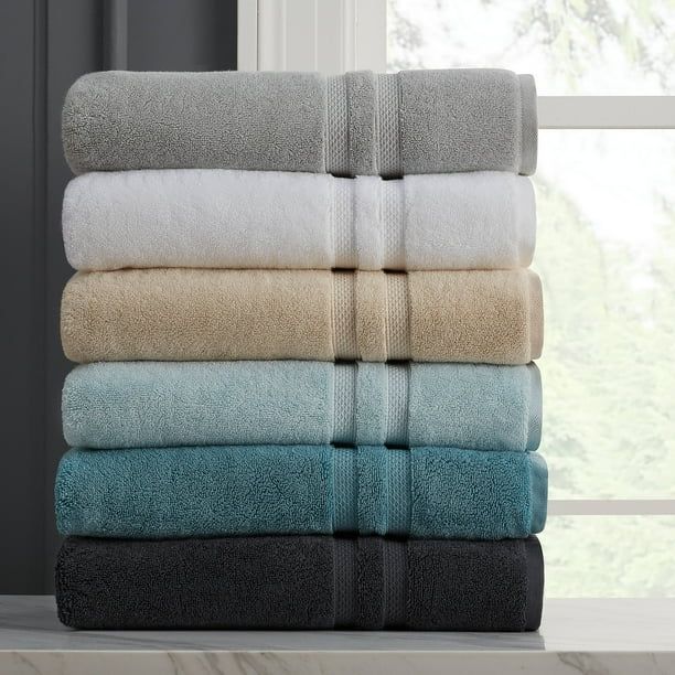 Hotel Style Turkish Cotton Bath Towel Collection, Bath Towel, Granite - 1 Piece | Walmart (US)