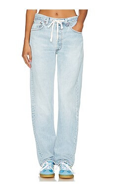 aligrace Baggy Drawstring Customs Wide Leg in Light from Revolve.com | Revolve Clothing (Global)