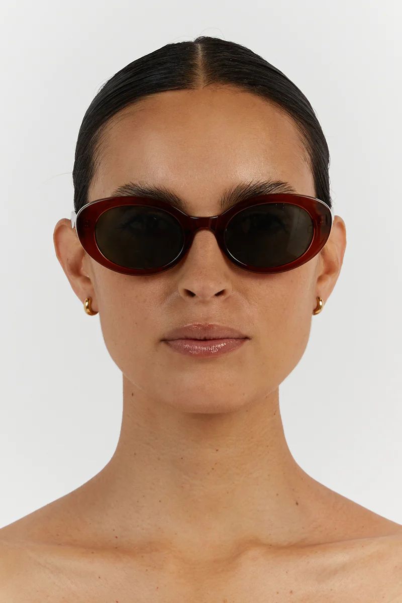 DOVEY AUBURN OVAL SUNGLASSES | DISSH